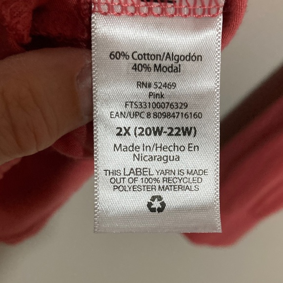 LOFT Coral Long Sleeve V-Neck Tee - Picture 4 of 4